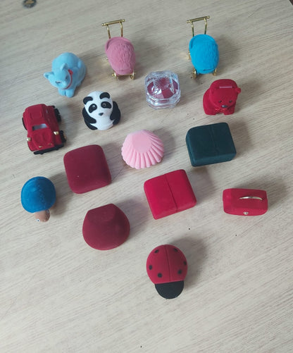 Cajita de añillos cajita de pusera cajita de aro de regalos material de tercipelo