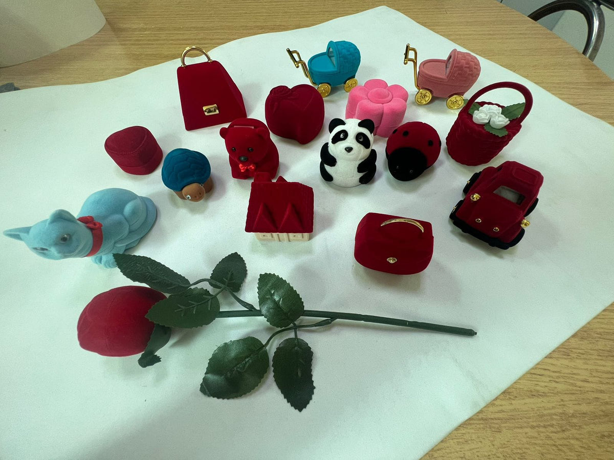 Cajita de añillos cajita de pusera cajita de aro de regalos material de tercipelo