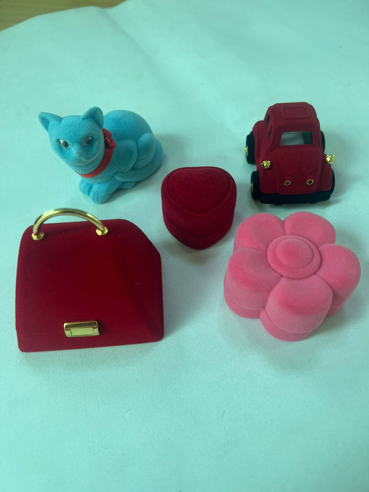 Cajita de añillos cajita de pusera cajita de aro de regalos material de tercipelo